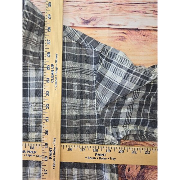 Polo Ralph Lauren Mens Gray Plaid Flannel Shirt Medium - Picture 6 of 6